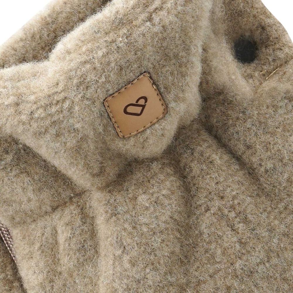 Wool two-parts hand muffs Sierra brown