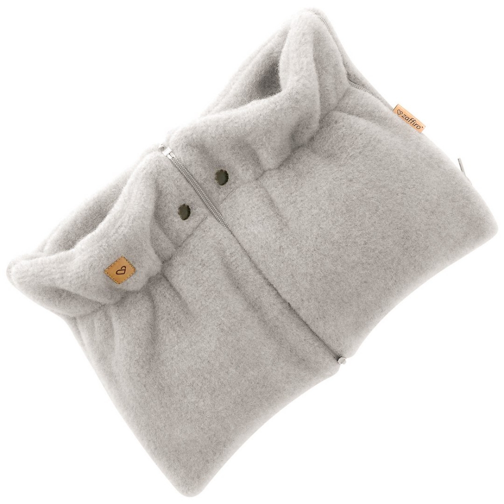 Wool two-parts hand muffs Sierra grey