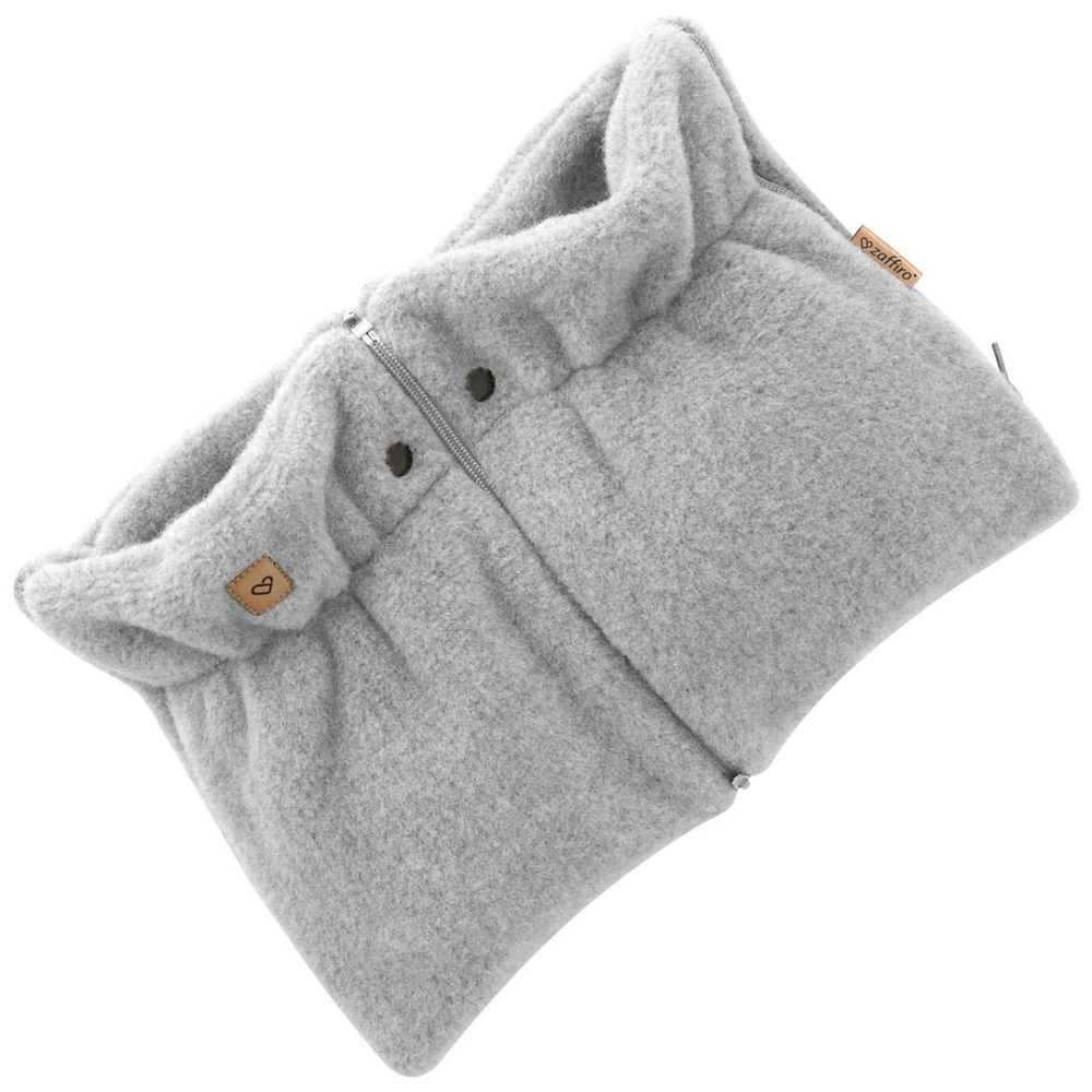 Wool two-parts hand muffs Sierra grey