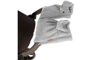 Wool two-parts hand muffs Sierra grey