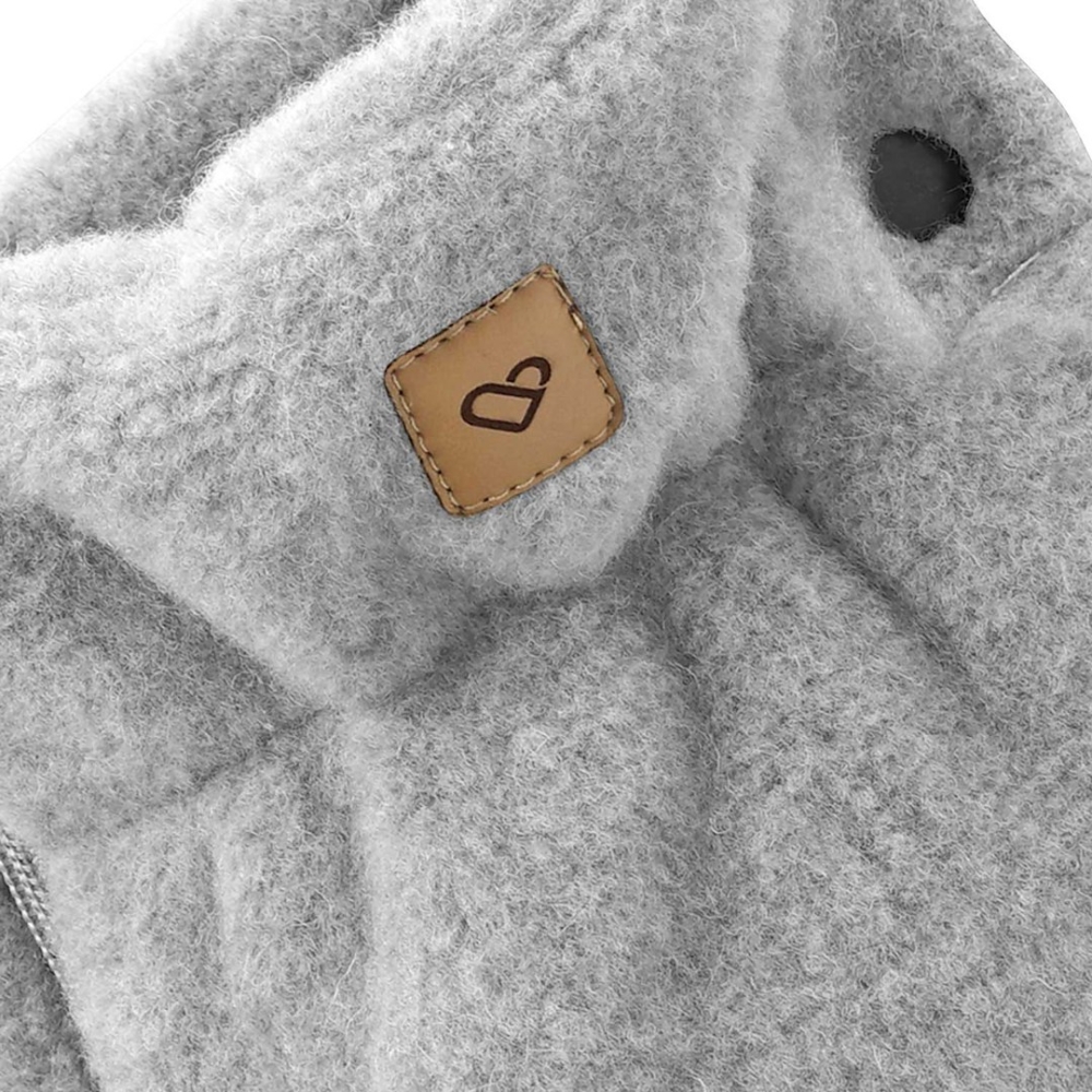 Wool two-parts hand muffs Sierra grey
