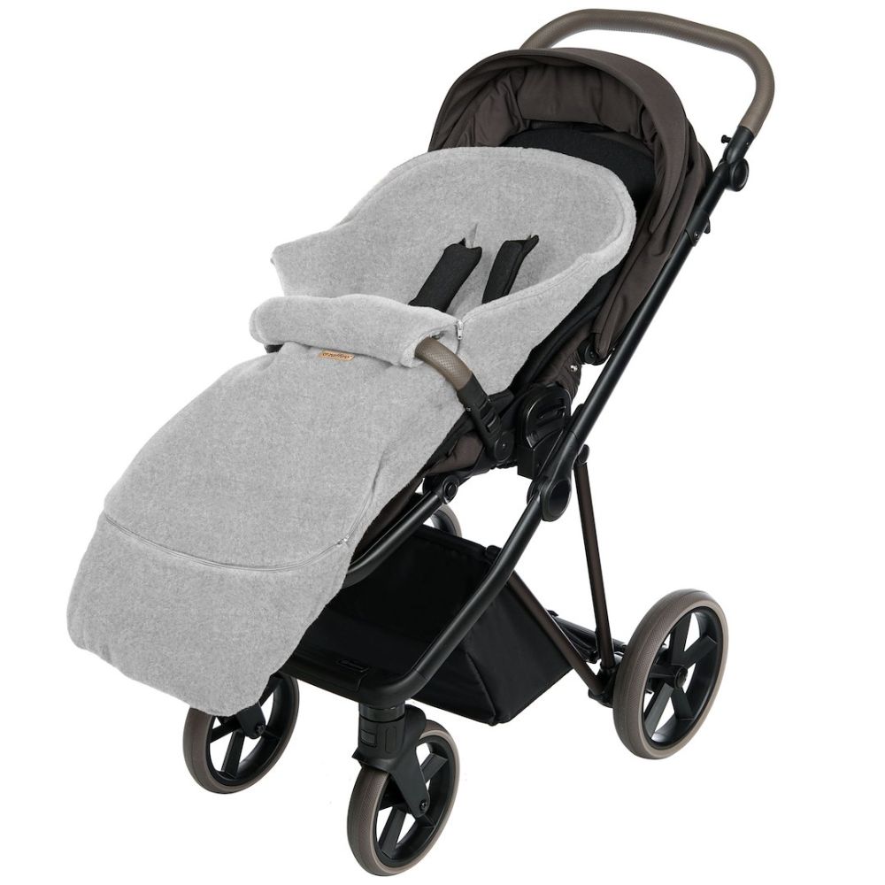 Adjustable wool footmuffs Sierra 0-36m grey