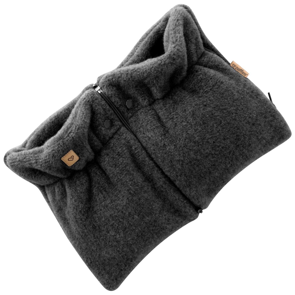 Wool two-parts hand muffs Sierra anthracite