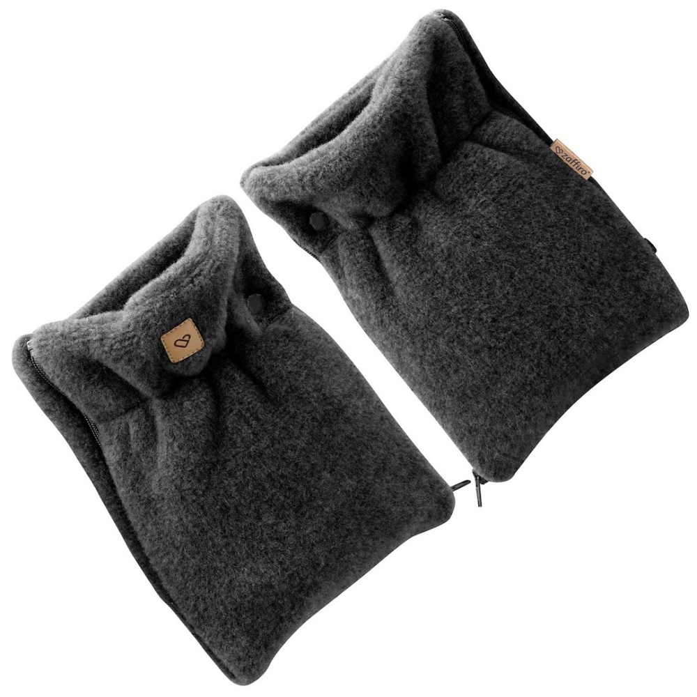 Wool two-parts hand muffs Sierra anthracite