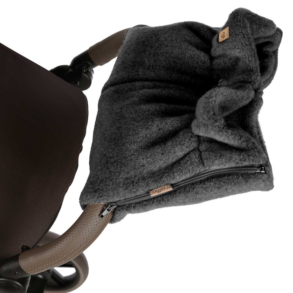Wool two-parts hand muffs Sierra anthracite