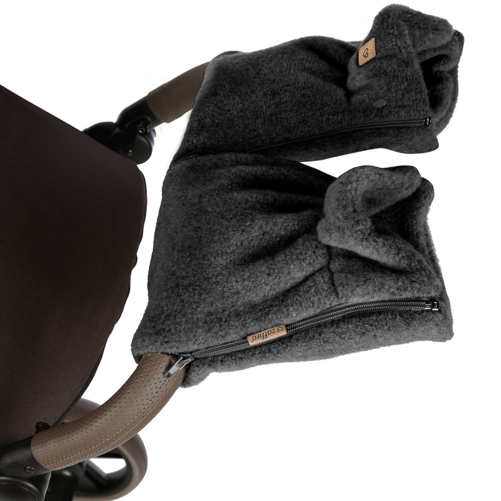 Wool two-parts hand muffs Sierra anthracite