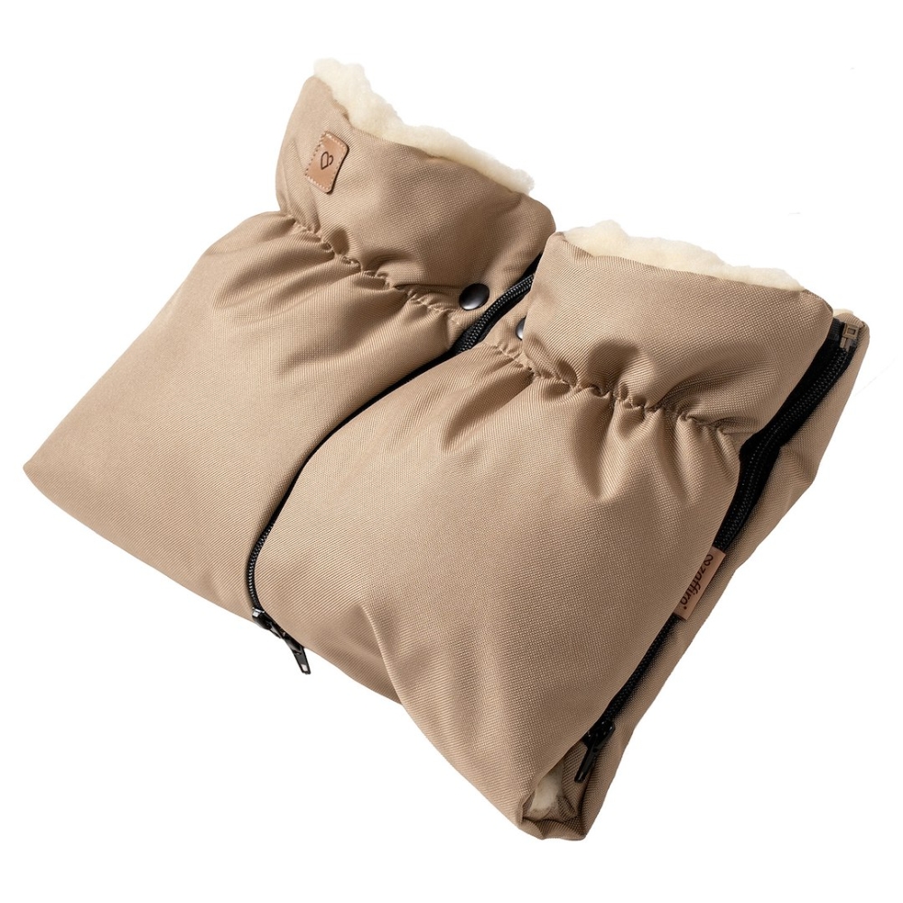 Two-parts hand muffs Nordico beige