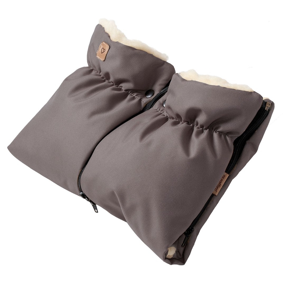 Two-parts hand muffs Nordico taupe