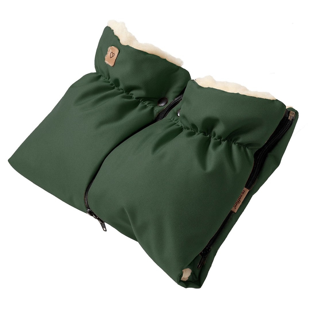 Two-parts hand muffs Nordico bottle green