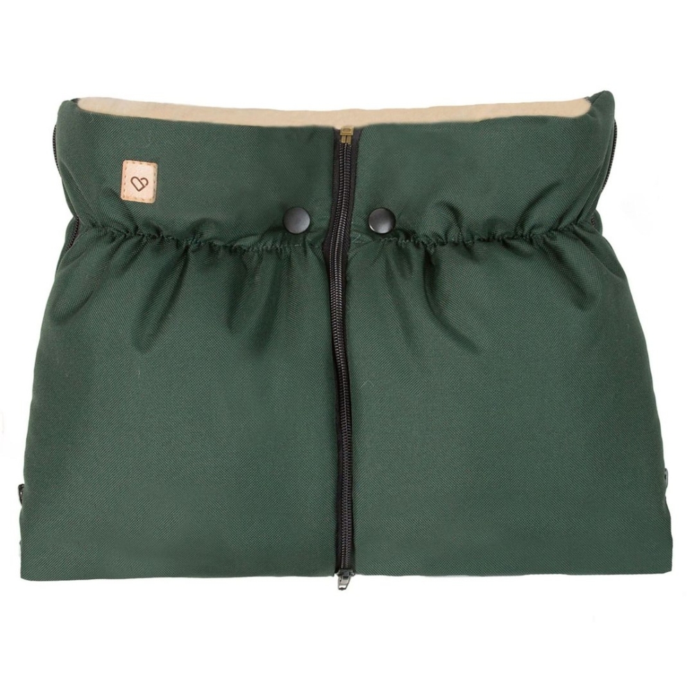 Two-parts hand muffs Nordico bottle green