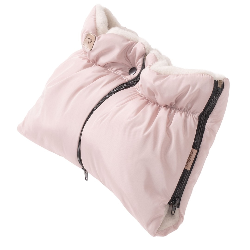Two-parts hand muffs Aspen baby pink