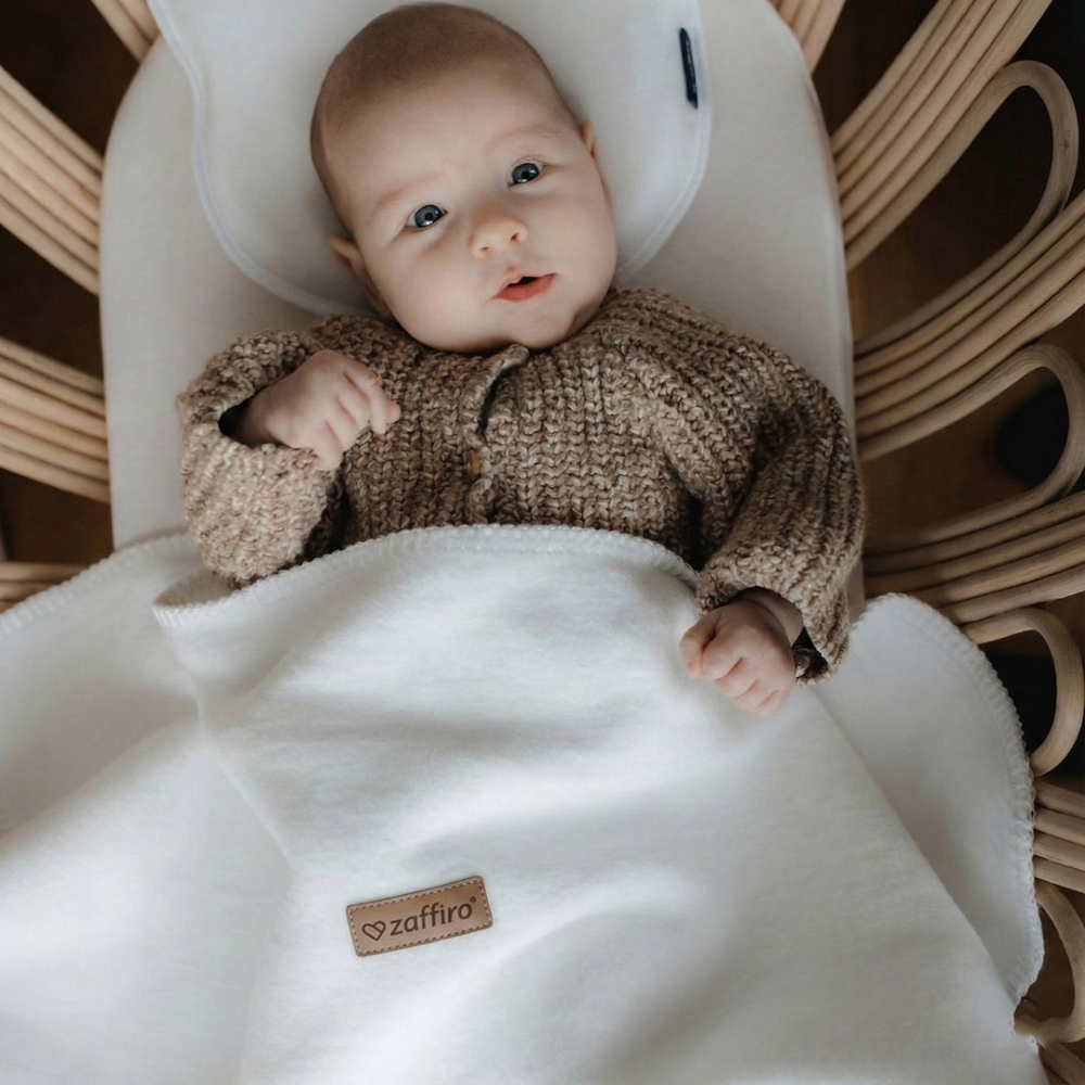Cotton blanket Oslo 75x100cm milk
