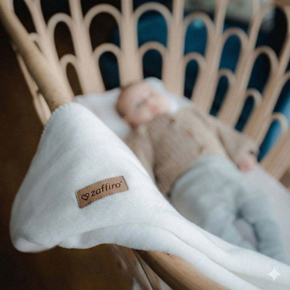 Cotton blanket Oslo 75x100cm milk