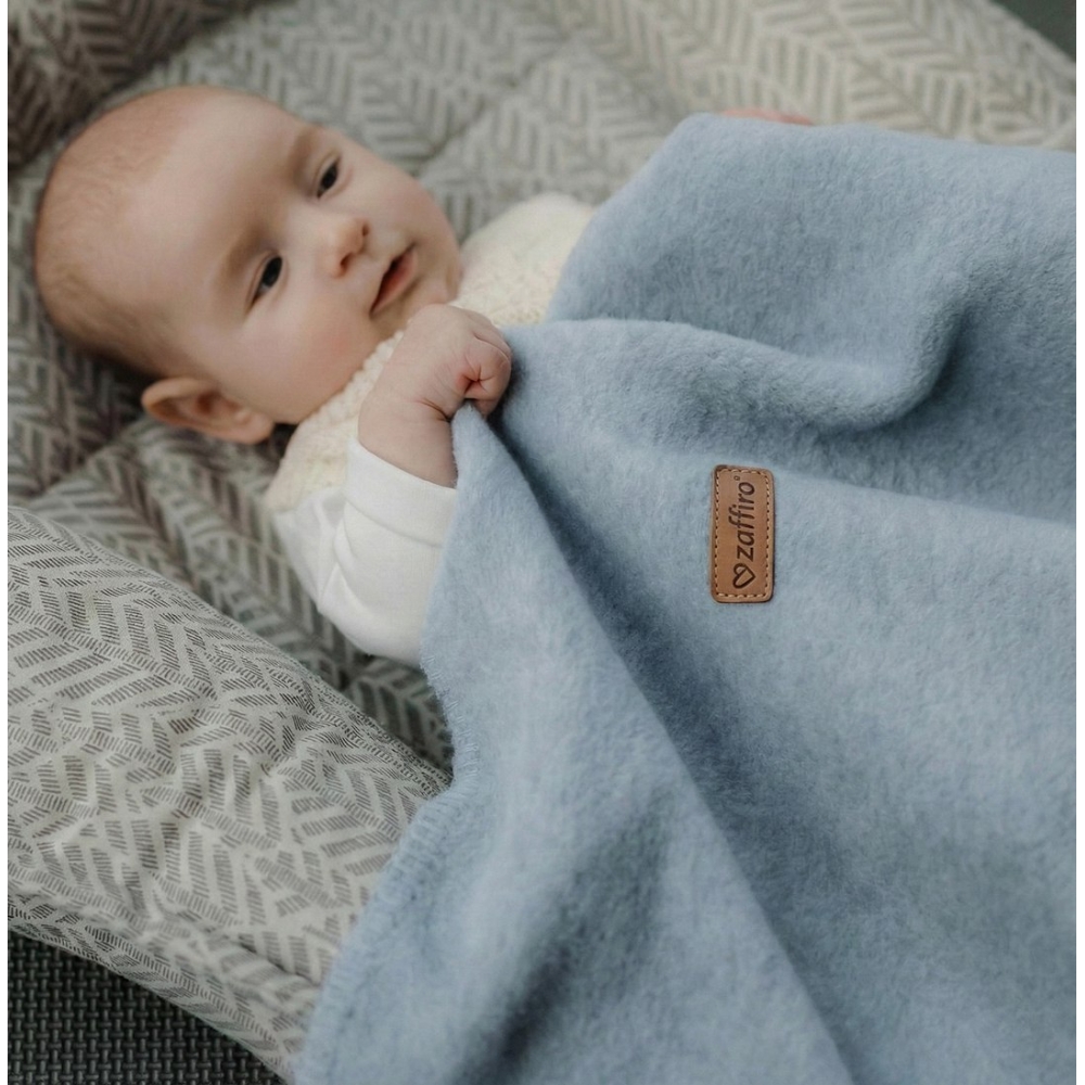 Cotton blanket Oslo 75x100cm baby blue