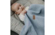 Cotton blanket Oslo 75x100cm baby blue