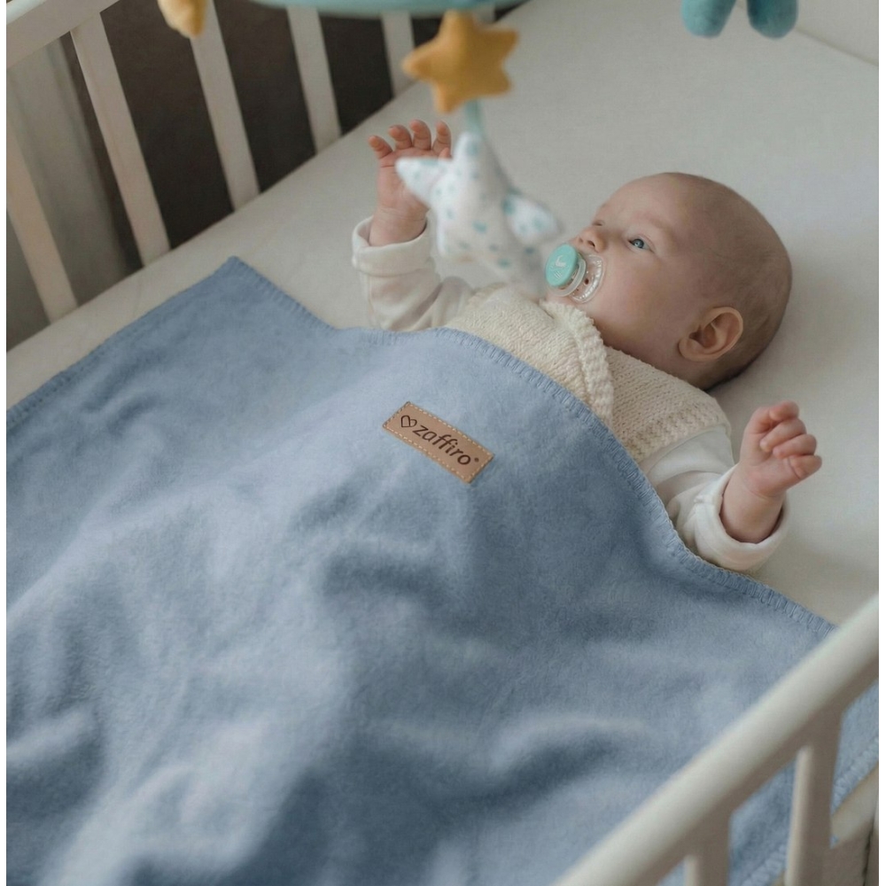 Cotton blanket Oslo 75x100cm baby blue