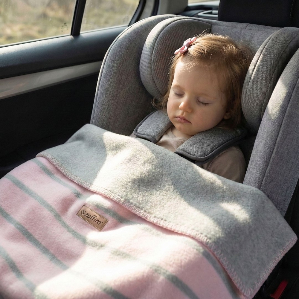 Cotton blanket Alba 75x100cm baby pink