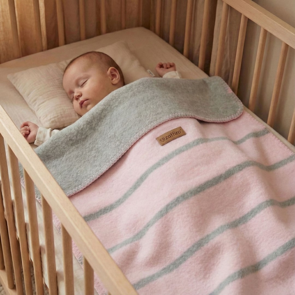 Cotton blanket Alba 75x100cm baby pink