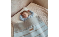 Cotton blanket Alba 75x100cm baby blue