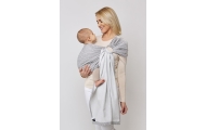 Sling with ring HugMe Leaves 70x195cm grey