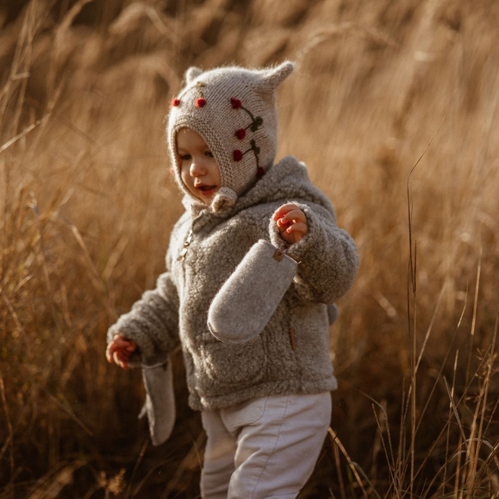 Wool kiddy hand muff Sierra 3-5y beige