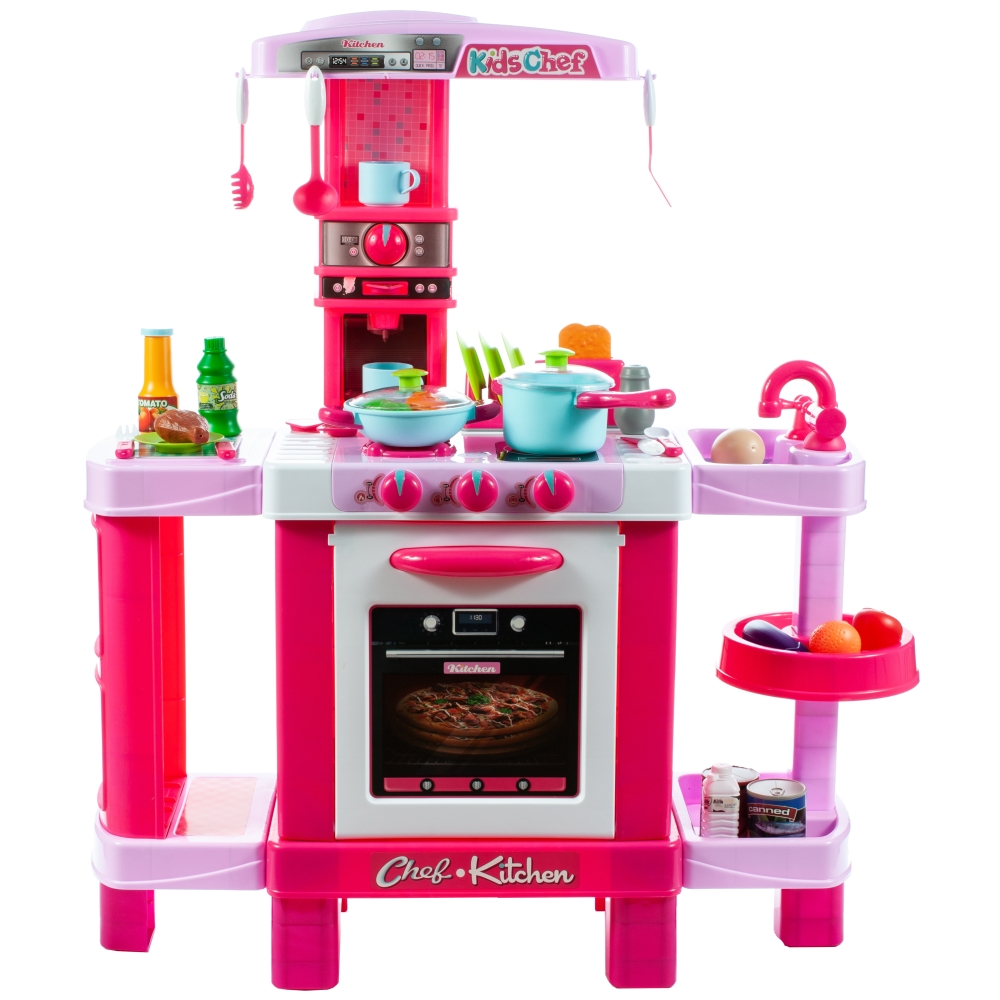 Indukcinė viryklė „LITTLE CHEF“ – šviesa, garsas, rožinė spalva-Žaislai, Vaikiškos virtuvėlės-e-vaikas
