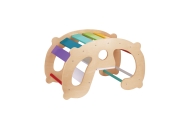 WOOPIE GREEN Wooden Rainbow Rocker and Bridge 2-in-1 Montessori FSC					