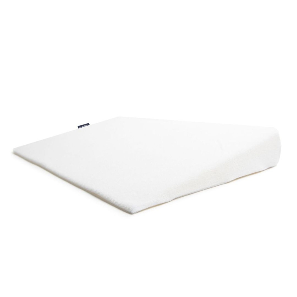 Wedge-shaped cotton pillow 38x37x7cm white