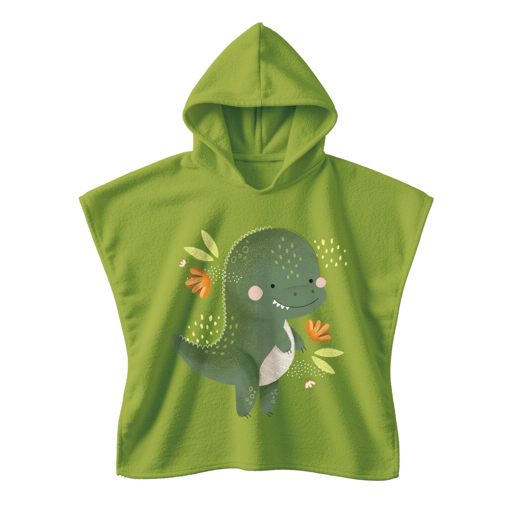 Okrycie kąpielowe z kapturem 100% cotton Dinozaur