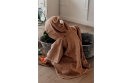 Ponczo kąpielowe, okrycie z kapturem Oak Beige