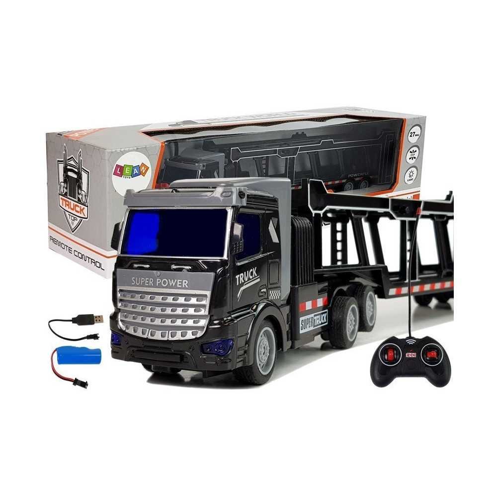 Nuotoliniu būdu valdomas didelis vilkikas 36 cm, šviesos efektai, Juodas-Žaislai, Auto ir transporto žaislai, Valdomos radijo ba Nuotoliniu būdu valdomas didelis vilkikas 36 cm, šviesos efektai, Juodas-Žaislai, Auto ir transporto žaislai, Valdomos radijo ba