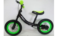 Rowerek biegowy R3 zielono-czarny R-Sport 12'' hamulec, dzwonek