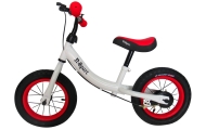 Rowerek biegowy R3 czerwono-biały R-Sport 12'' hamulec, dzwonek
