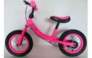 Rowerek biegowy R3 różowy R-Sport 12'' hamulec, dzwonek