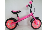 Rowerek biegowy R9 różowy z R-Sport 12'' hamulec, dzwonek