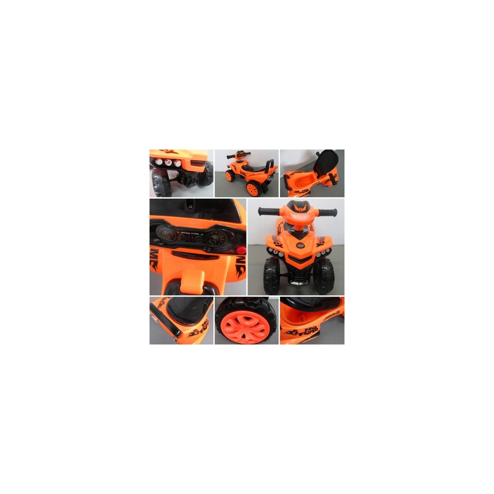 Paspiriamas keturratis „Quad J5“, oranžinis, muzika, signalas-Judėjimui, Paspiriamosios mašinėlės ir jų priedai, Paspiriamos maš