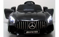 Mercedes GTR-S czarny Miękkie koła Eva, miękki fotelik Licencja Akumulator litowo-jonowy