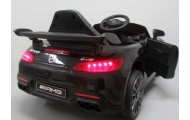 Mercedes GTR-S czarny Miękkie koła Eva, miękki fotelik Licencja Akumulator litowo-jonowy