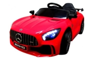 Mercedes GTR-S czerwony Miękkie koła Eva, miękki fotelik Licencja Akumulator litowo-jonowy