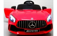 Mercedes GTR-S czerwony Miękkie koła Eva, miękki fotelik Licencja Akumulator litowo-jonowy
