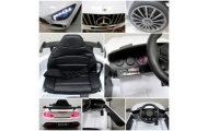 Elektromobilis Mercedes GTR-S, White-Elektromobiliai vaikams, Mašinos-e-vaikas