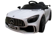 Mercedes GTR-S biały Miękkie koła Eva, miękki fotelik Licencja Akumulator litowo-jonowy