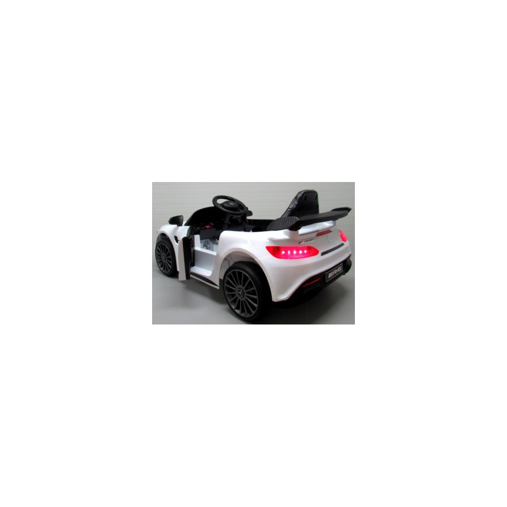 Elektromobilis Mercedes GTR-S, White-Elektromobiliai vaikams, Mašinos-e-vaikas