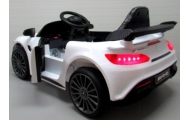 Mercedes GTR-S biały Miękkie koła Eva, miękki fotelik Licencja Akumulator litowo-jonowy