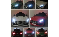 Mercedes GTR-S biały Miękkie koła Eva, miękki fotelik Licencja Akumulator litowo-jonowy