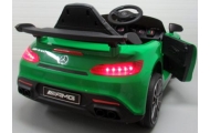 Mercedes GTR-S zielony  Miękkie koła Eva, miękki fotelik Licencja Akumulator litowo-jonowy