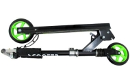 Didelis paspirtukas H7 JUODAS-ŽALAS Sulankstomas R-Sport, 145 mm ratai, iki 100 kg-Judėjimui, Paspirtukai vaikams-e-vaikas
