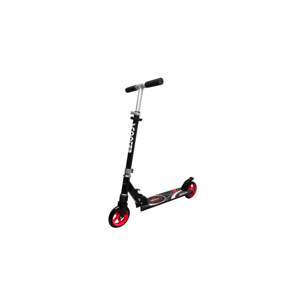 Duża Hulajnoga H7 CZARNO-CZERWONA Składana R-Sport koła 145 mm do 100 kg