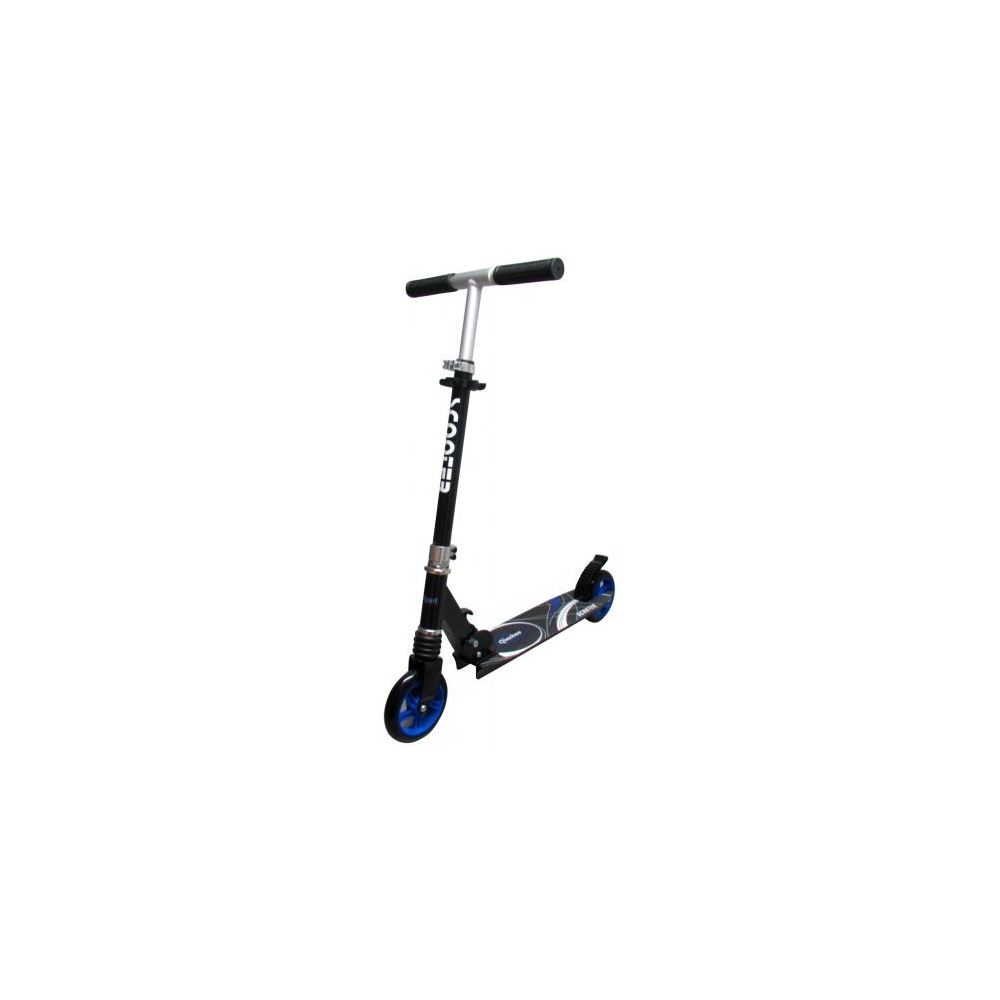 Duża Hulajnoga H7 CZARNO-NIEBIESKA Składana R-Sport koła 145 mm do 100 kg