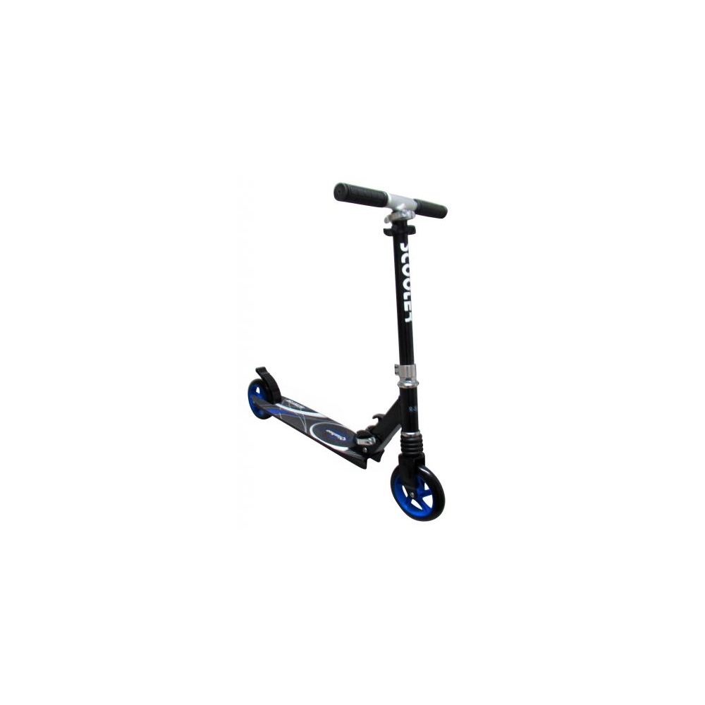 Duża Hulajnoga H7 CZARNO-NIEBIESKA Składana R-Sport koła 145 mm do 100 kg